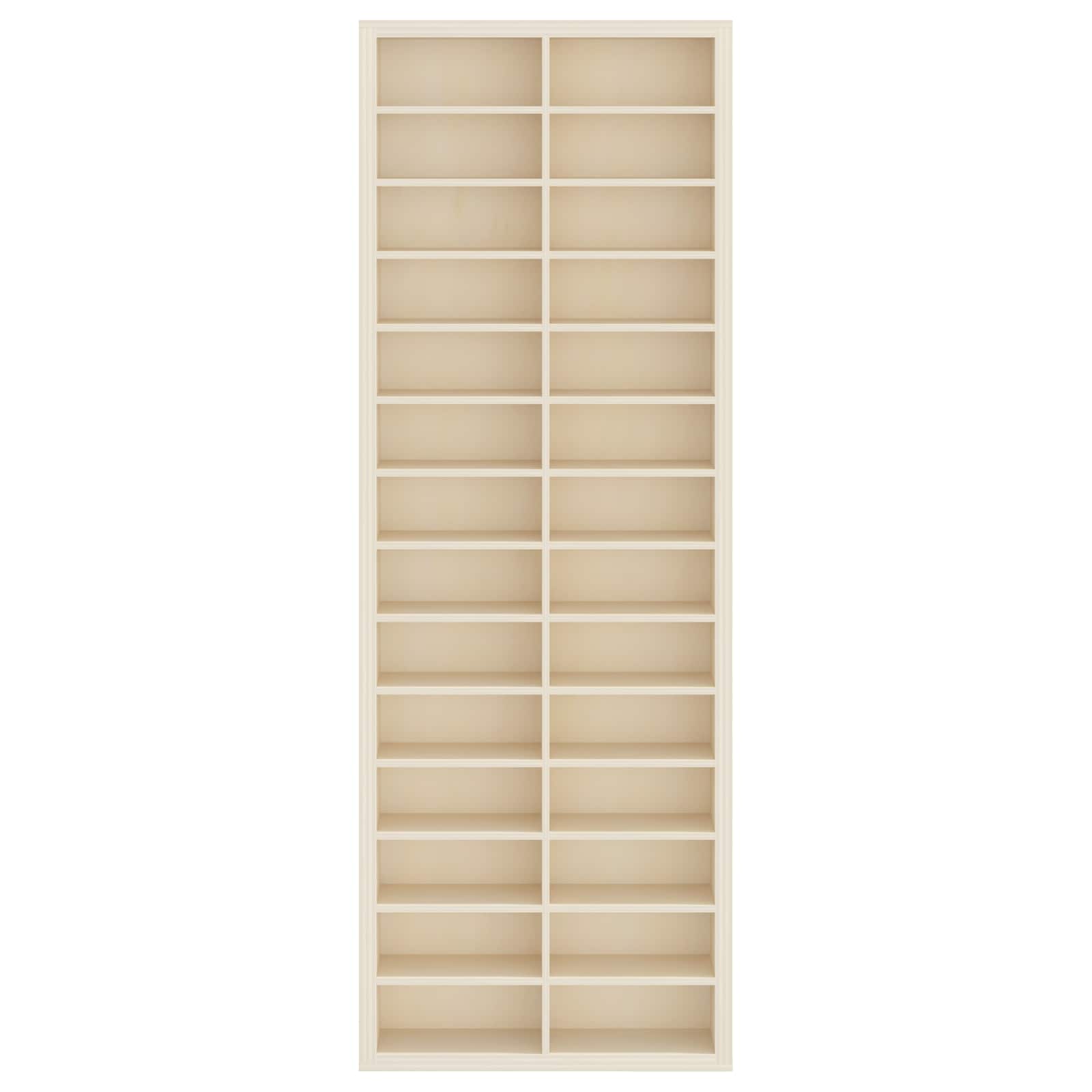 Wanddisplay-Case mit Regal Beige 21 x 4,5 x 59 cm Holzwerkstoff
