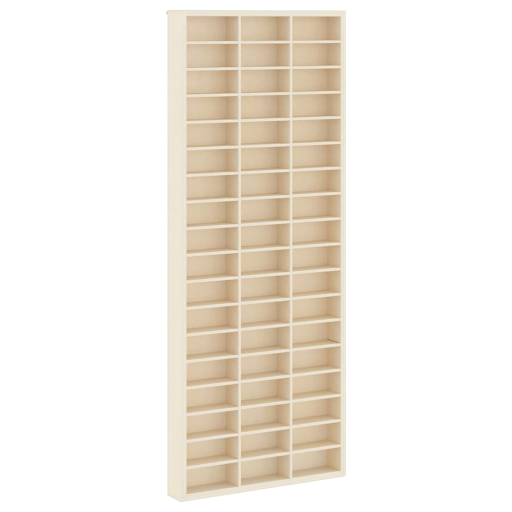 Wanddisplay-Case mit Regal Beige 30 x 4,5 x 75 cm Holzwerkstoff