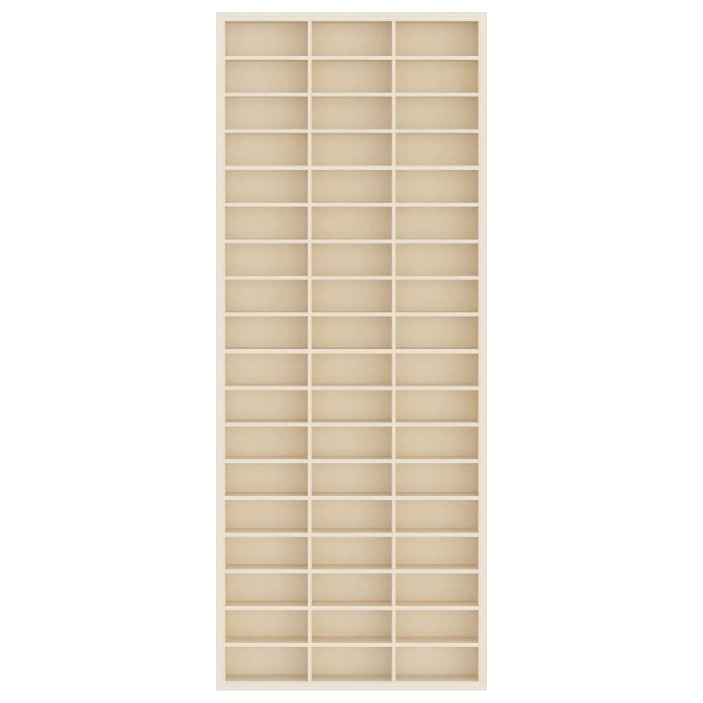 Wanddisplay-Case mit Regal Beige 30 x 4,5 x 75 cm Holzwerkstoff