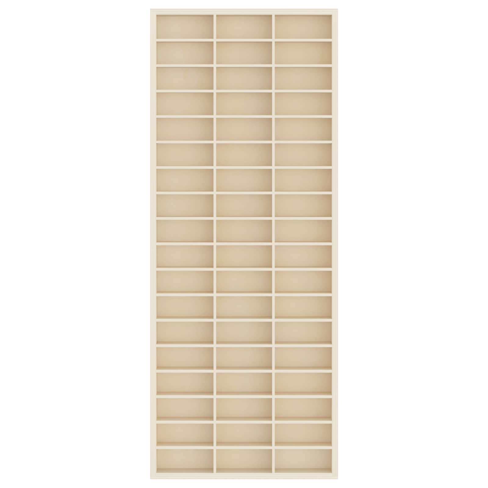 Wanddisplay-Case mit Regal Beige 30 x 4,5 x 75 cm Holzwerkstoff