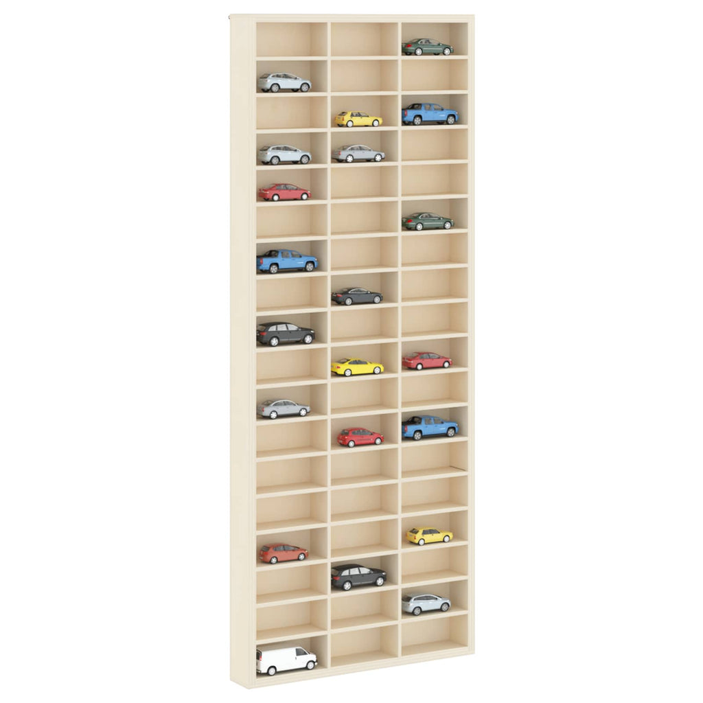 Wanddisplay-Case mit Regal Beige 30 x 4,5 x 75 cm Holzwerkstoff