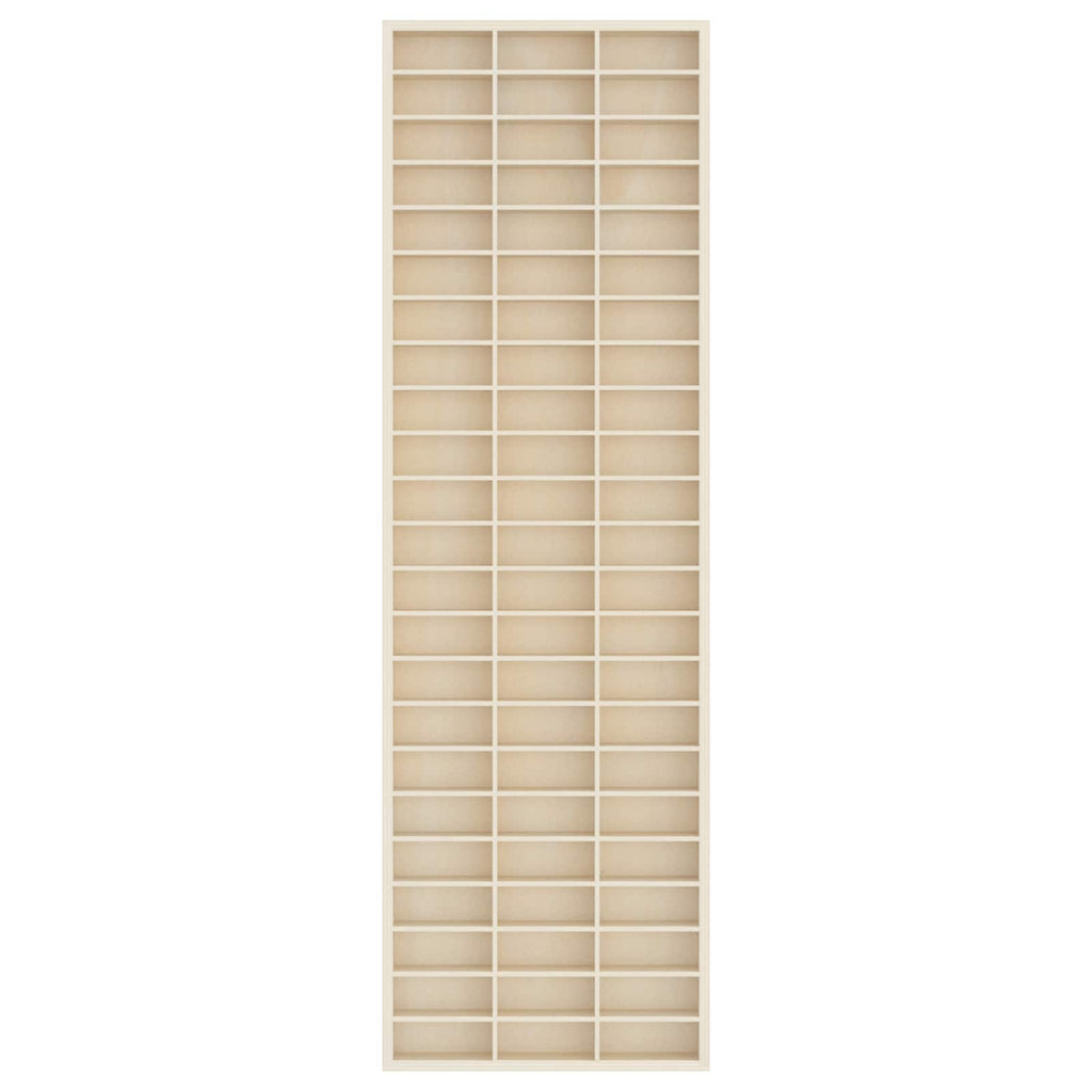 Wanddisplay-Case mit Regal Beige 30 x 4,5 x 96 cm Holzwerkstoff