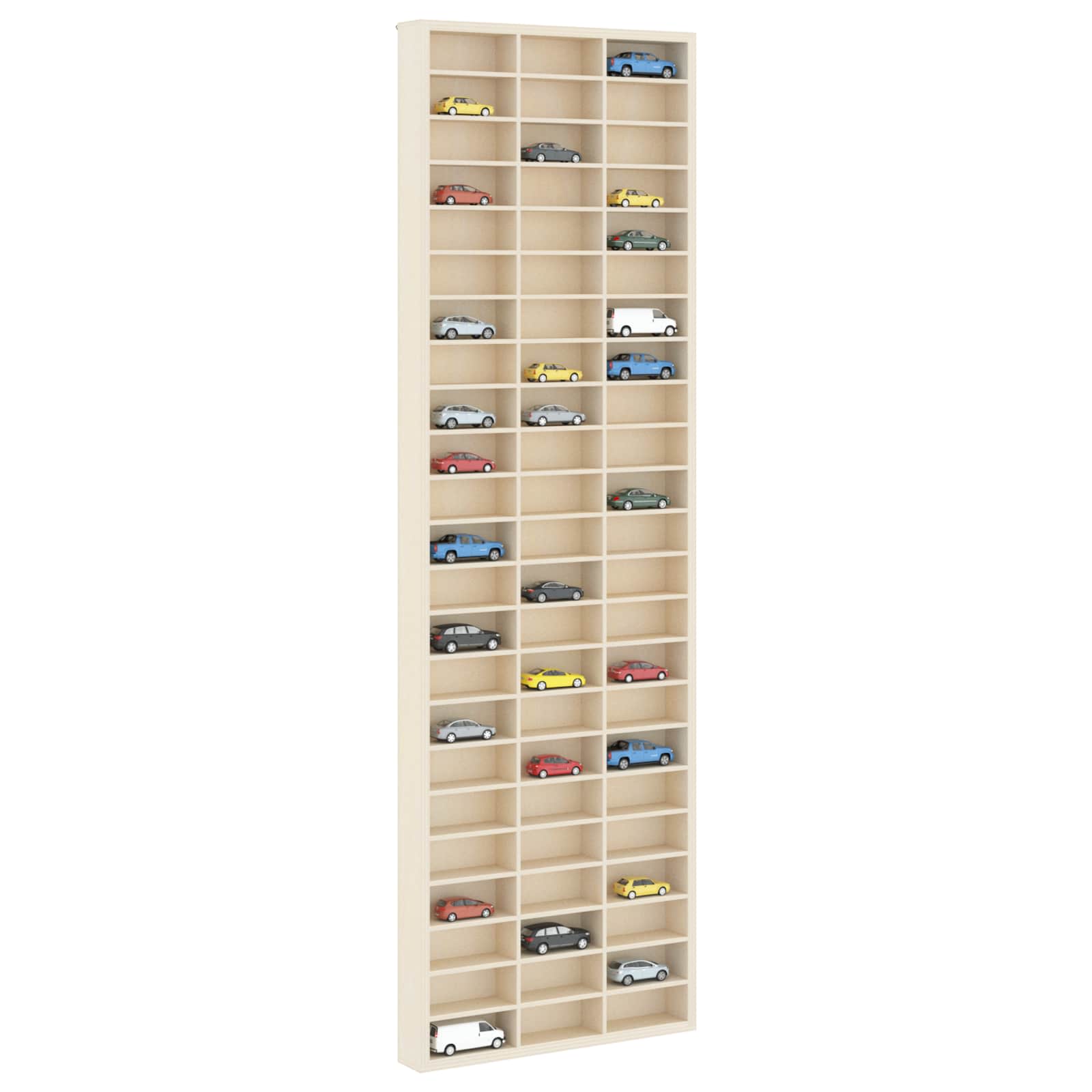 Wanddisplay-Case mit Regal Beige 30 x 4,5 x 96 cm Holzwerkstoff