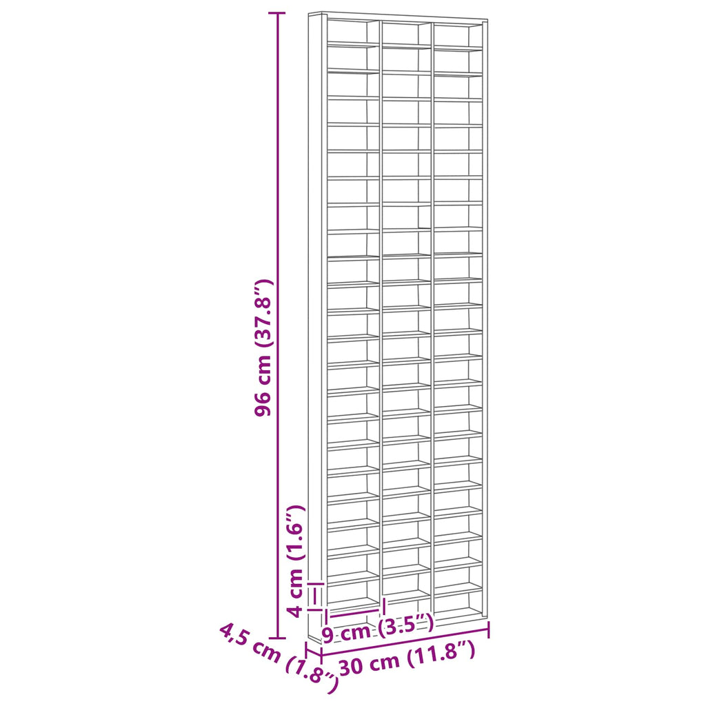 Wanddisplay-Case mit Regal Beige 30 x 4,5 x 96 cm Holzwerkstoff