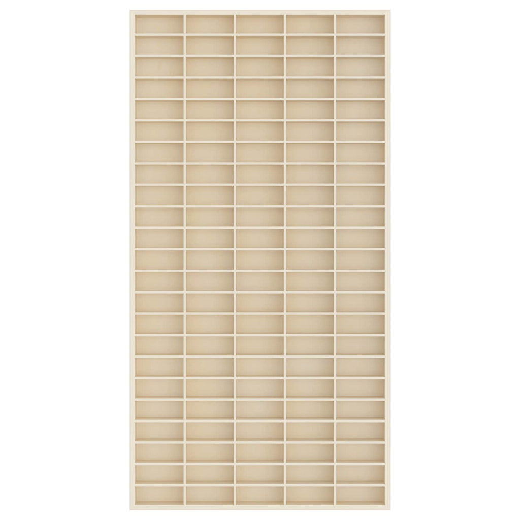 Wanddisplay-Case mit Regal Beige 50 x 4,5 x 96 cm Holzwerkstoff