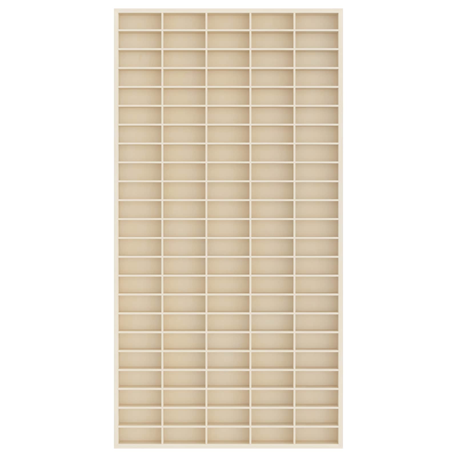 Wanddisplay-Case mit Regal Beige 50 x 4,5 x 96 cm Holzwerkstoff