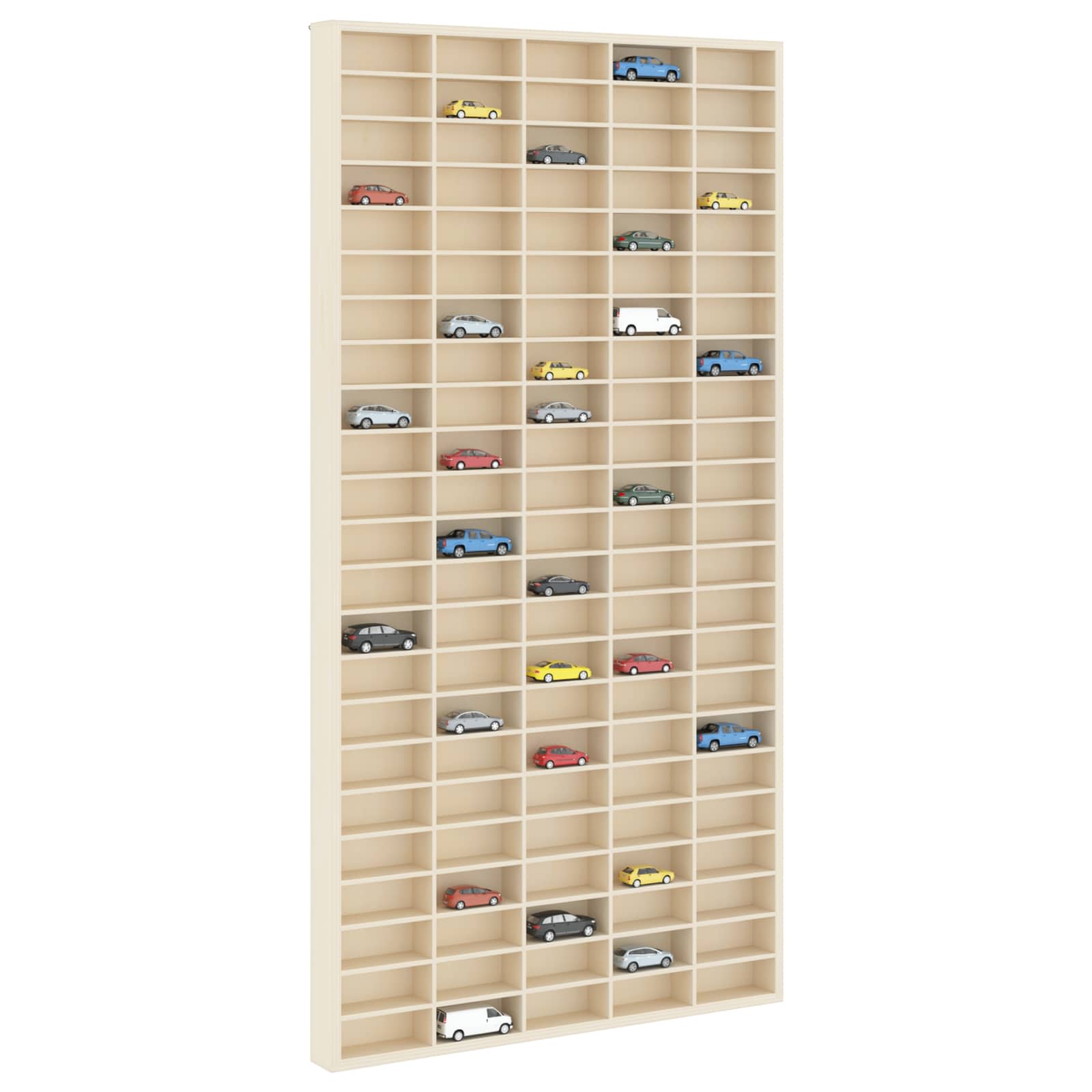 Wanddisplay-Case mit Regal Beige 50 x 4,5 x 96 cm Holzwerkstoff