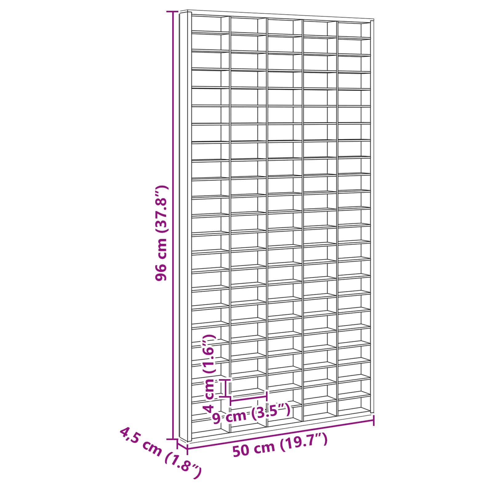 Wanddisplay-Case mit Regal Beige 50 x 4,5 x 96 cm Holzwerkstoff
