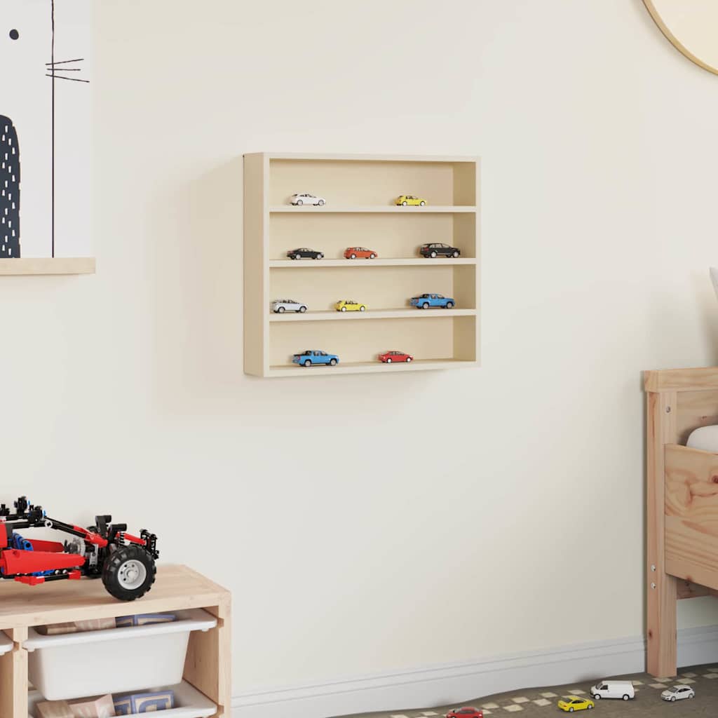Wanddisplay-Case mit Regal Beige 40 x 8,5 x 37 cm Holzwerkstoff