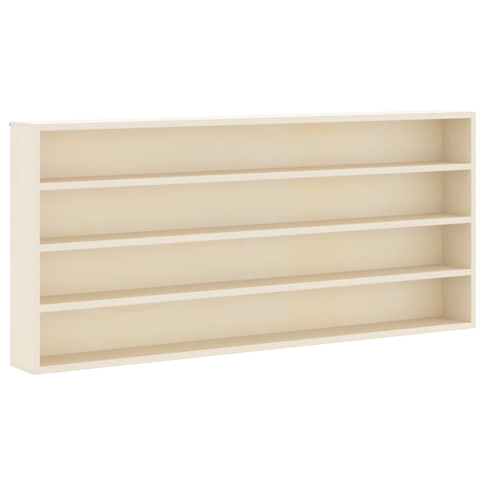 Wanddisplay-Case mit Regal Beige 80 x 8,5 x 36 cm Holzwerkstoff