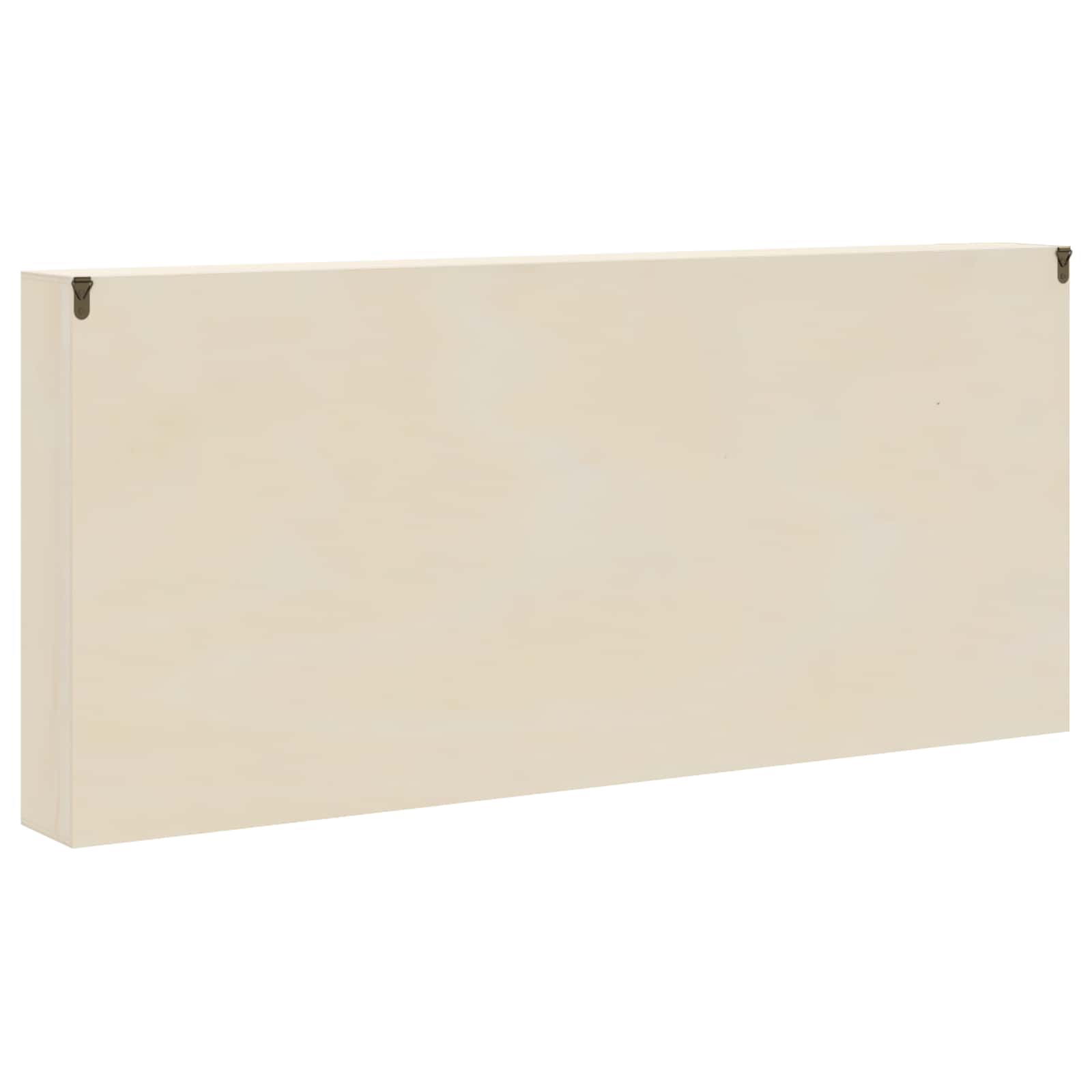 Wanddisplay-Case mit Regal Beige 80 x 8,5 x 36 cm Holzwerkstoff
