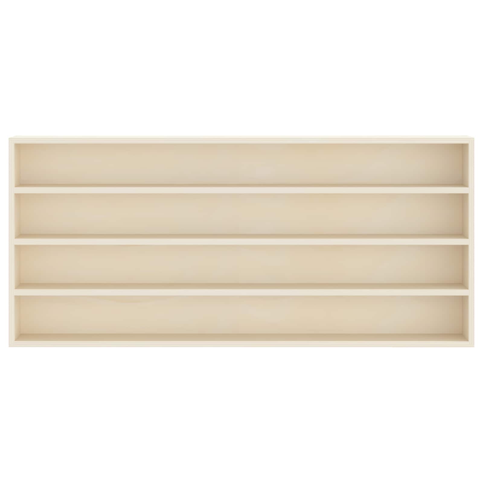 Wanddisplay-Case mit Regal Beige 80 x 8,5 x 36 cm Holzwerkstoff
