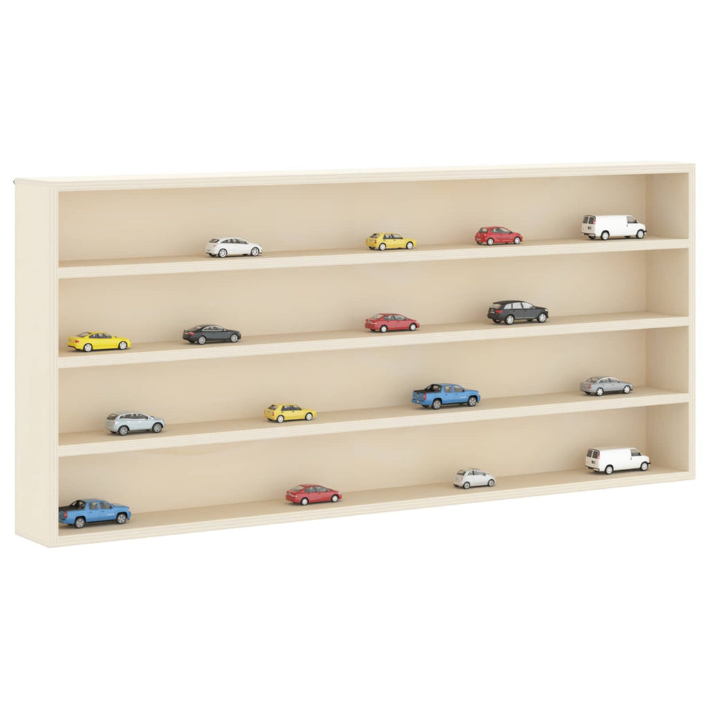 Wanddisplay-Case mit Regal Beige 80 x 8,5 x 36 cm Holzwerkstoff