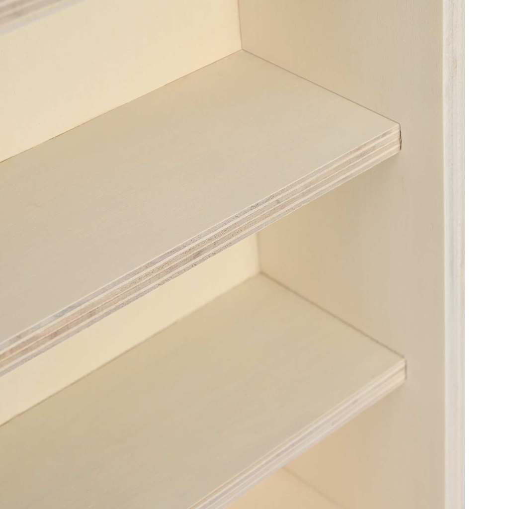Wanddisplay-Case mit Regal Beige 40 x 8,5 x 54 cm Sperrholz