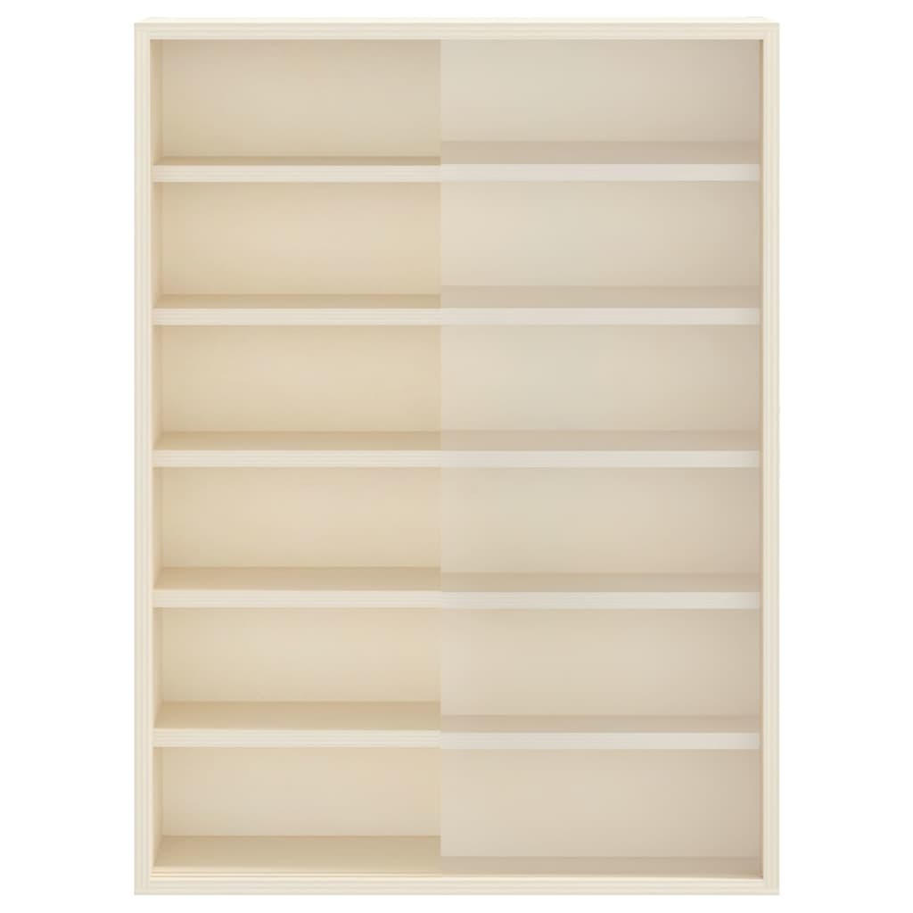 Wanddisplay-Case mit Regal Beige 40 x 8,5 x 54 cm Sperrholz