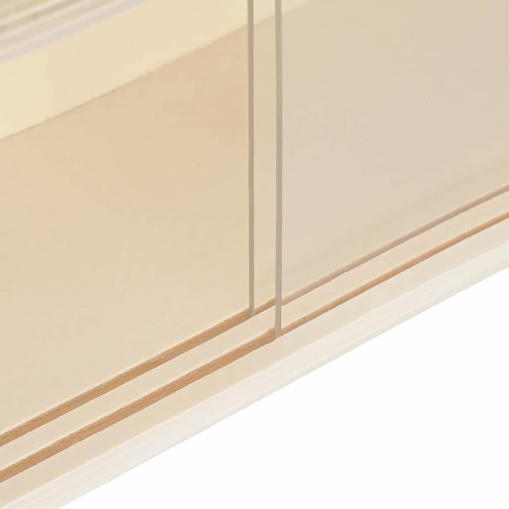 Wanddisplay-Case mit Regal Beige 60 x 8,5 x 54 cm Sperrholz