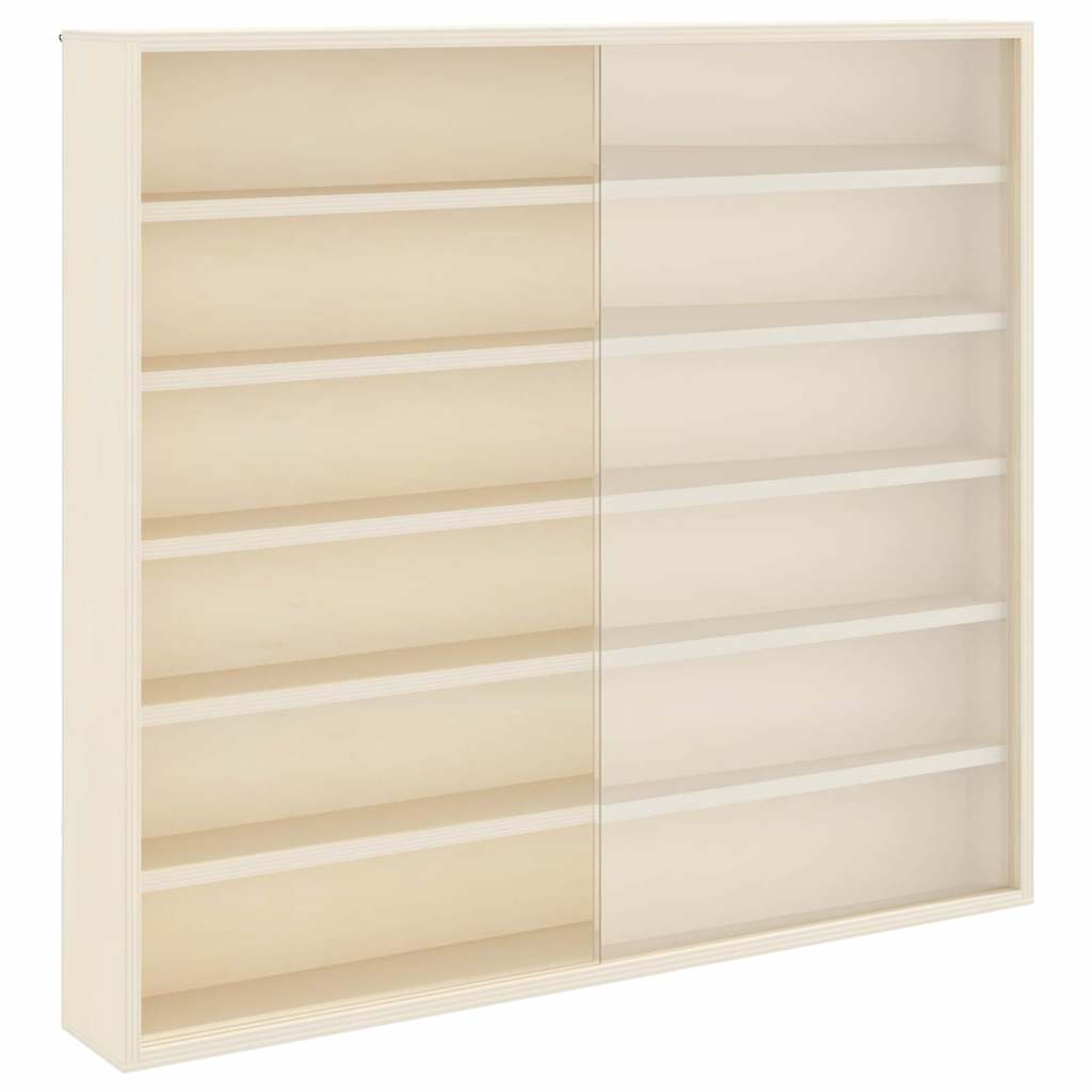 Wanddisplay-Case mit Regal Beige 60 x 8,5 x 54 cm Sperrholz