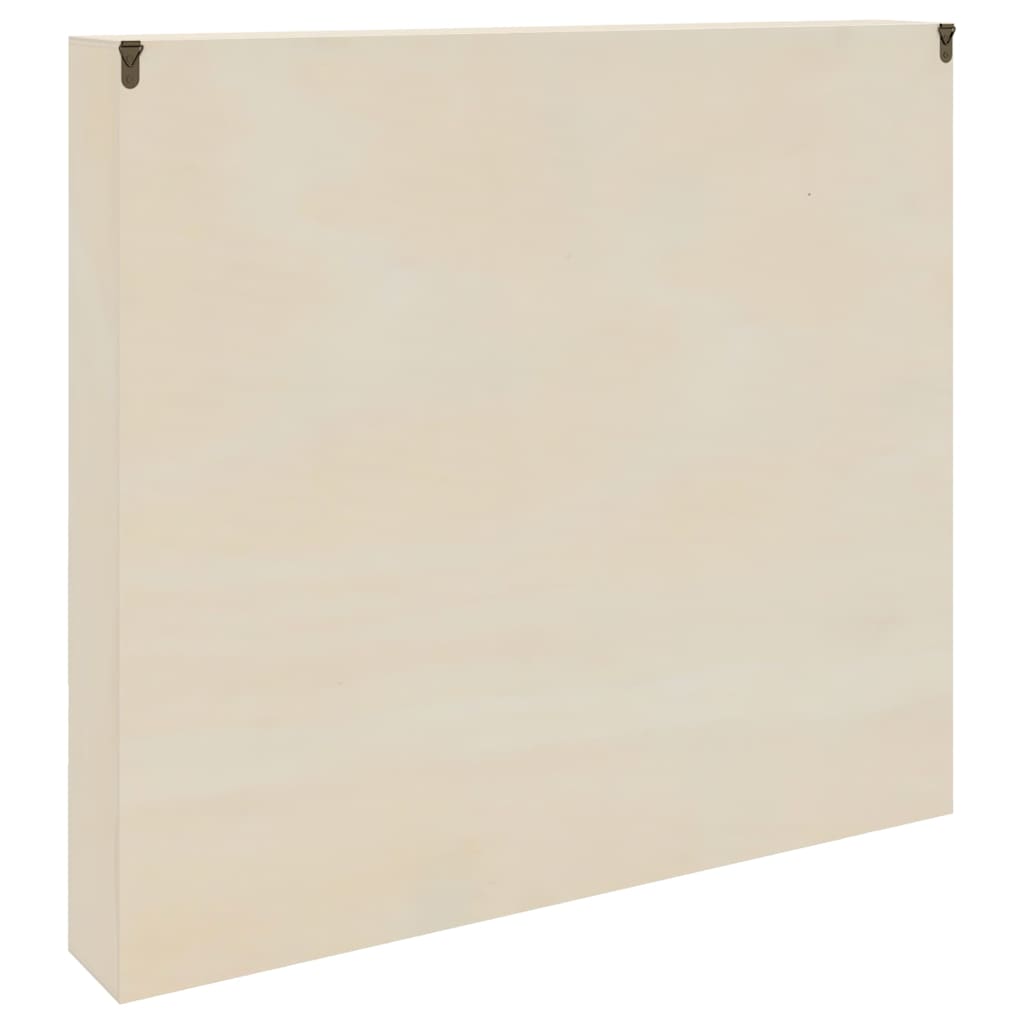 Wanddisplay-Case mit Regal Beige 60 x 8,5 x 54 cm Sperrholz