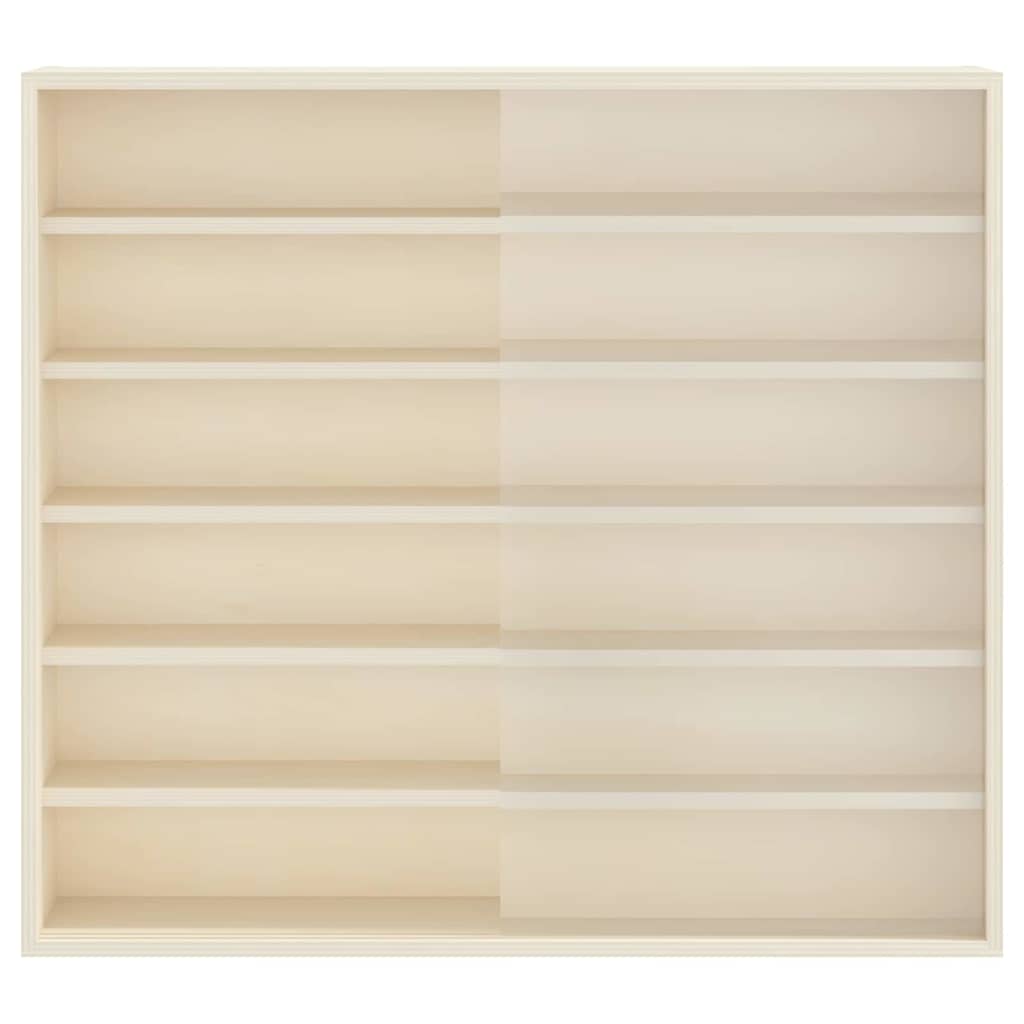 Wanddisplay-Case mit Regal Beige 60 x 8,5 x 54 cm Sperrholz