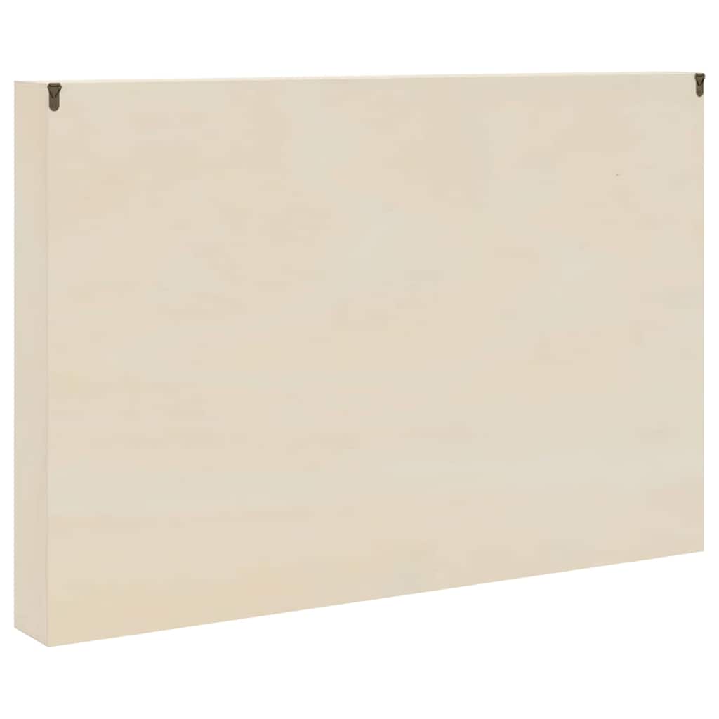 Wanddisplay-Case mit Regal Beige 80 x 8,5 x 54 cm Sperrholz