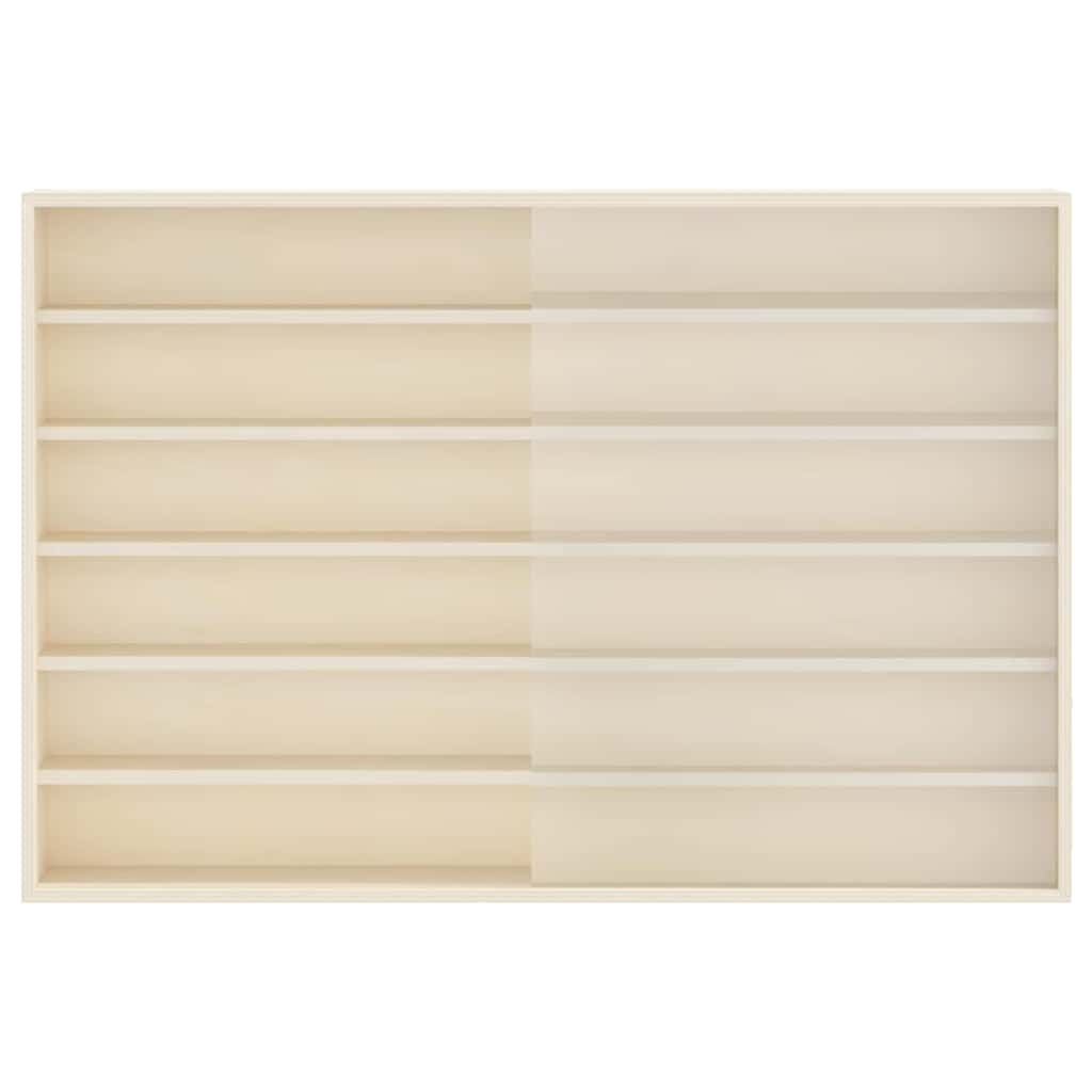 Wanddisplay-Case mit Regal Beige 80 x 8,5 x 54 cm Sperrholz