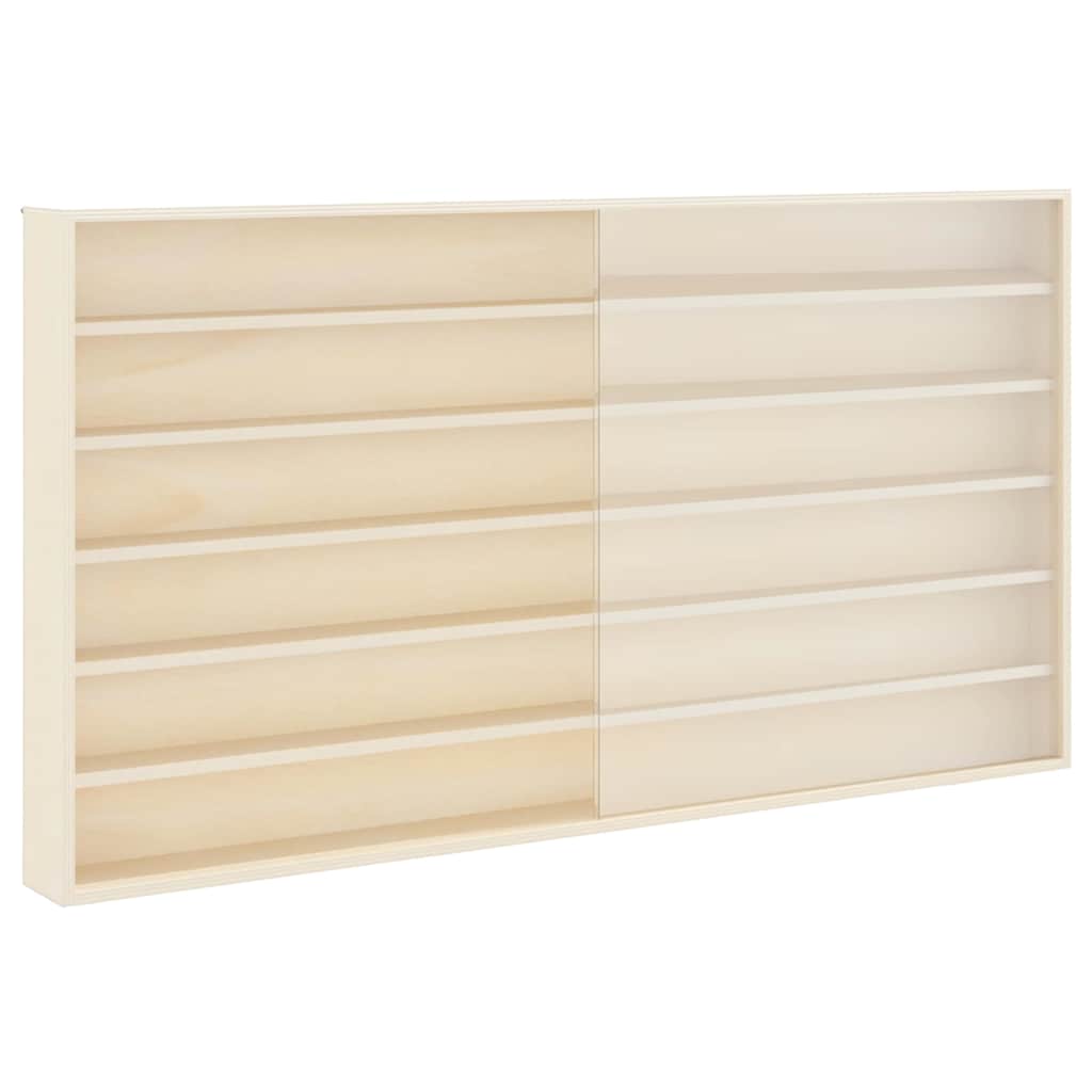 Wanddisplay-Case mit Regal Beige 100 x 8,5 x 54 cm Sperrholz