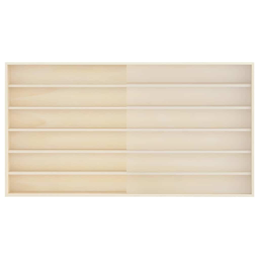 Wanddisplay-Case mit Regal Beige 100 x 8,5 x 54 cm Sperrholz