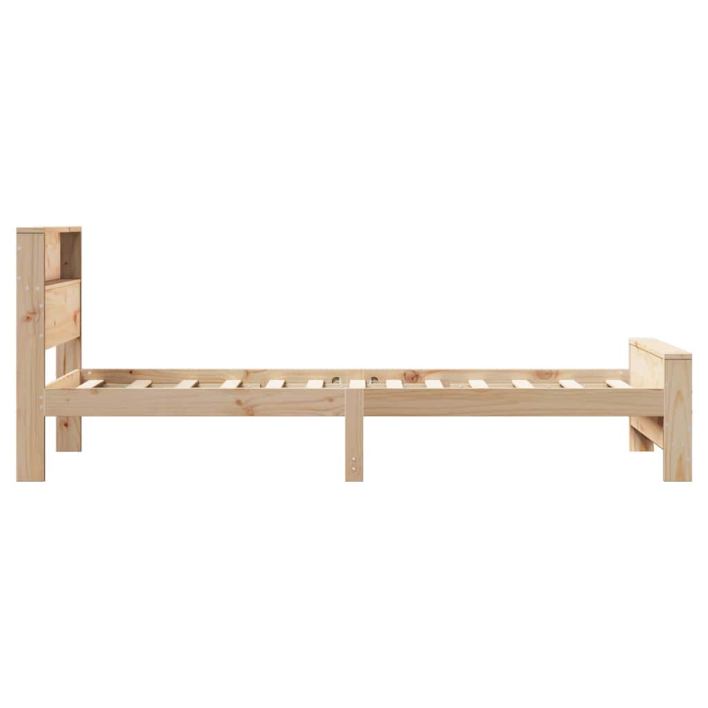 Bettrahmen mit Kopfteil Braun 75 x 190 cm Holzwerkstoff