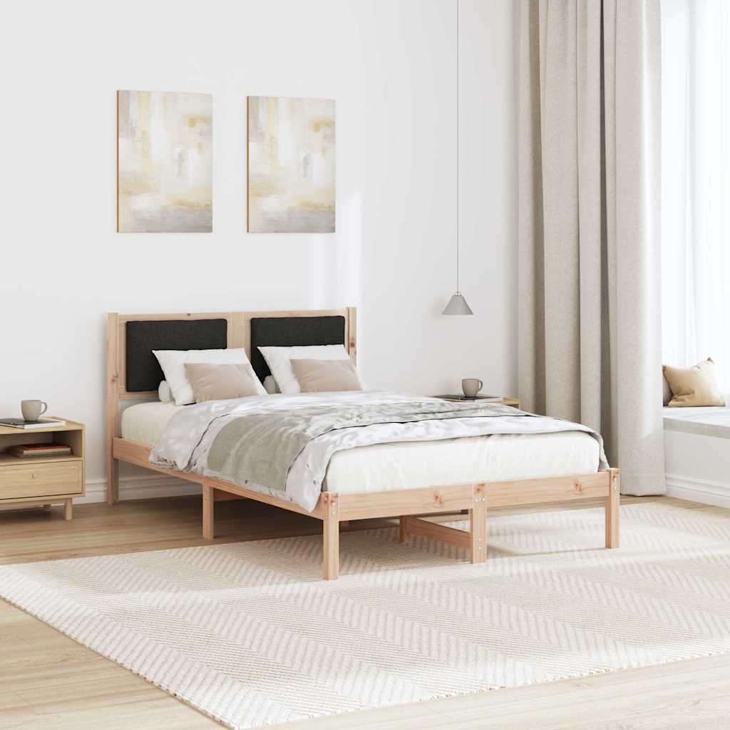 Bettrahmen Schwarz 120 x 200 cm Massives Kiefernholz
