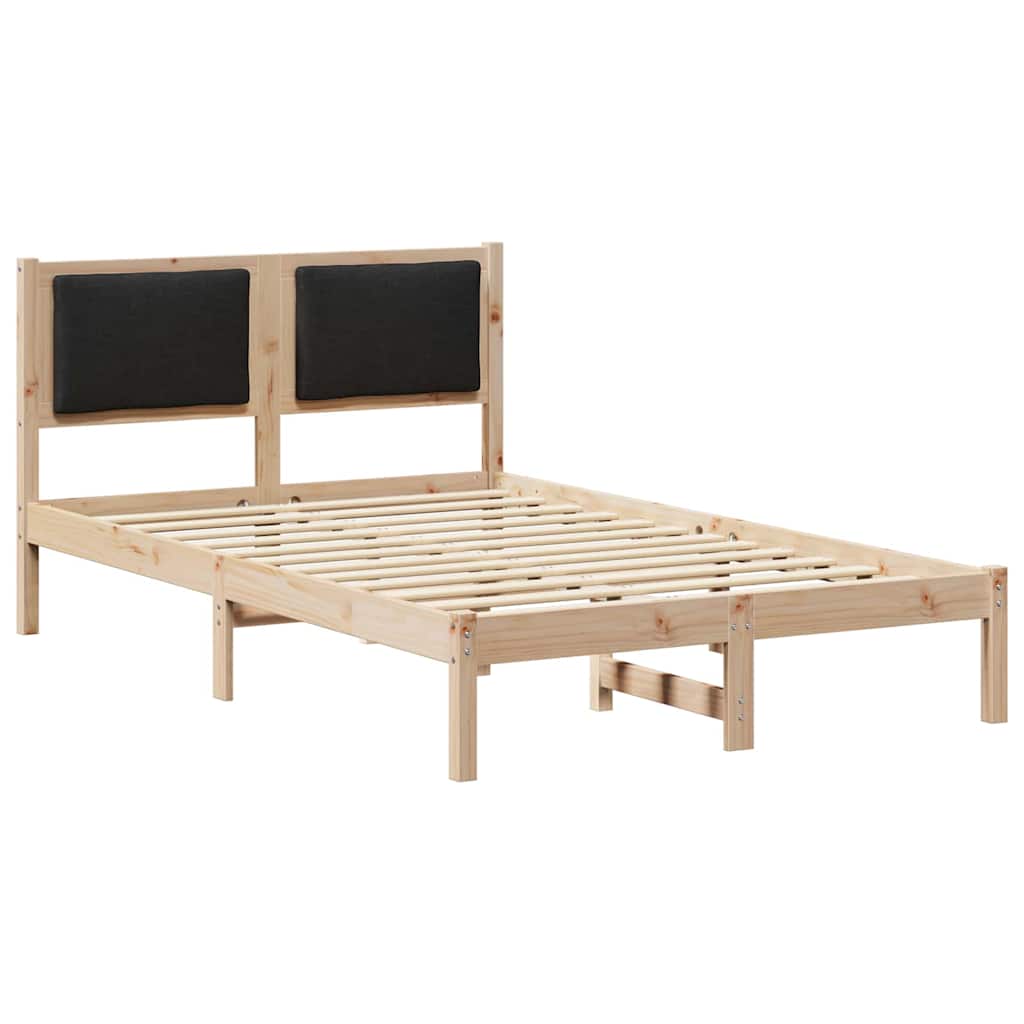 Bettrahmen Schwarz 120 x 200 cm Massives Kiefernholz