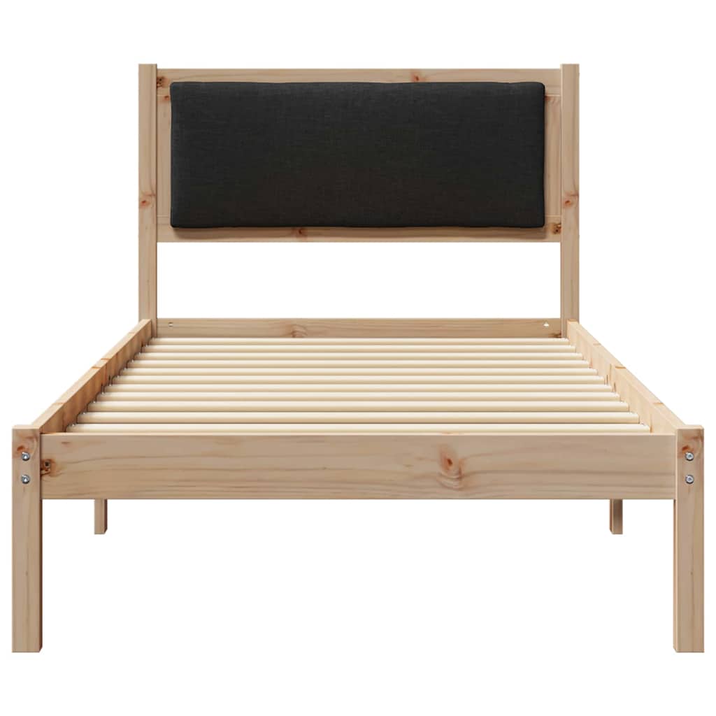 Bettrahmen Schwarz 100 x 200 cm Massives Kiefernholz