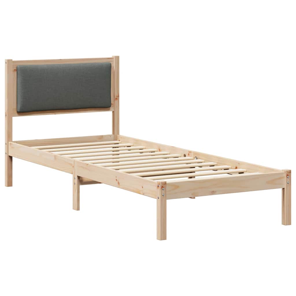 Bettrahmen Dunkelgrau 80 x 200 cm Massives Kiefernholz