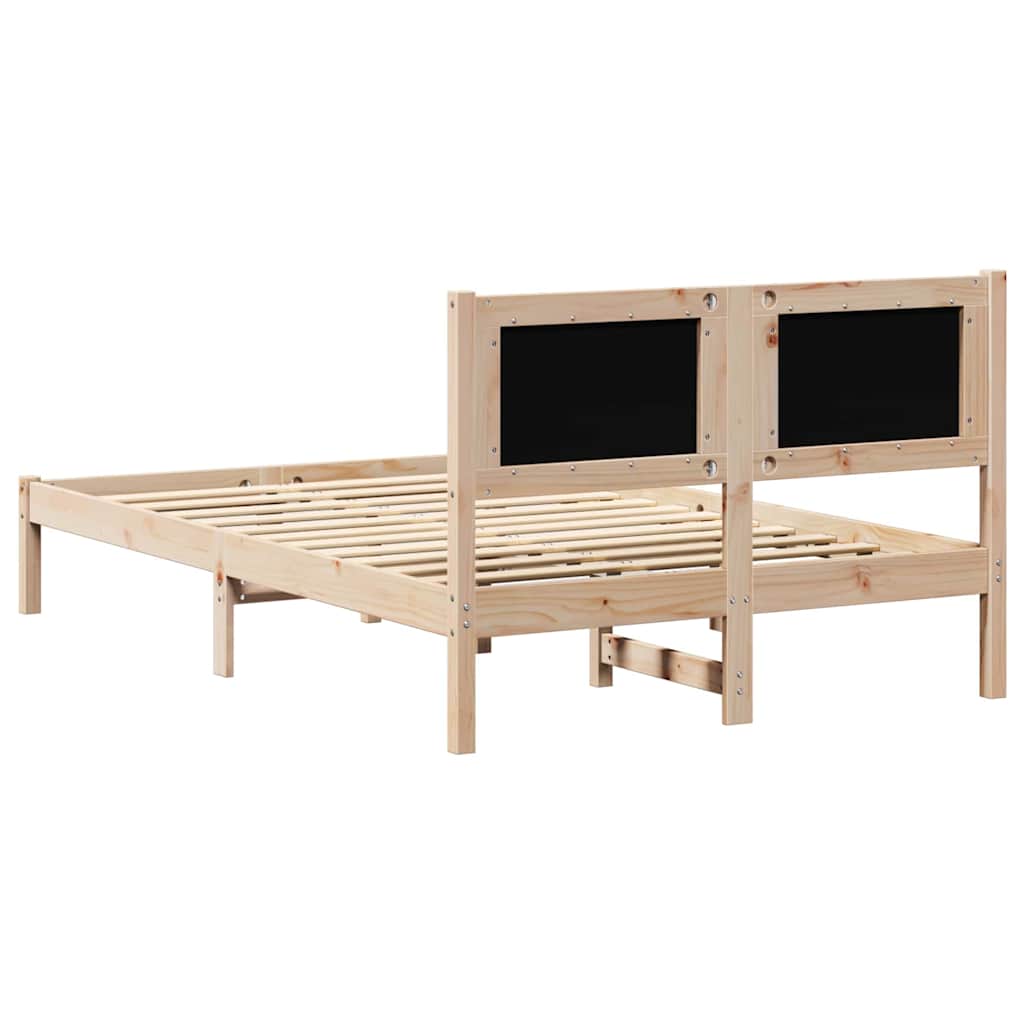 Bettrahmen Hellgrau 120 x 200 cm Massives Kiefernholz