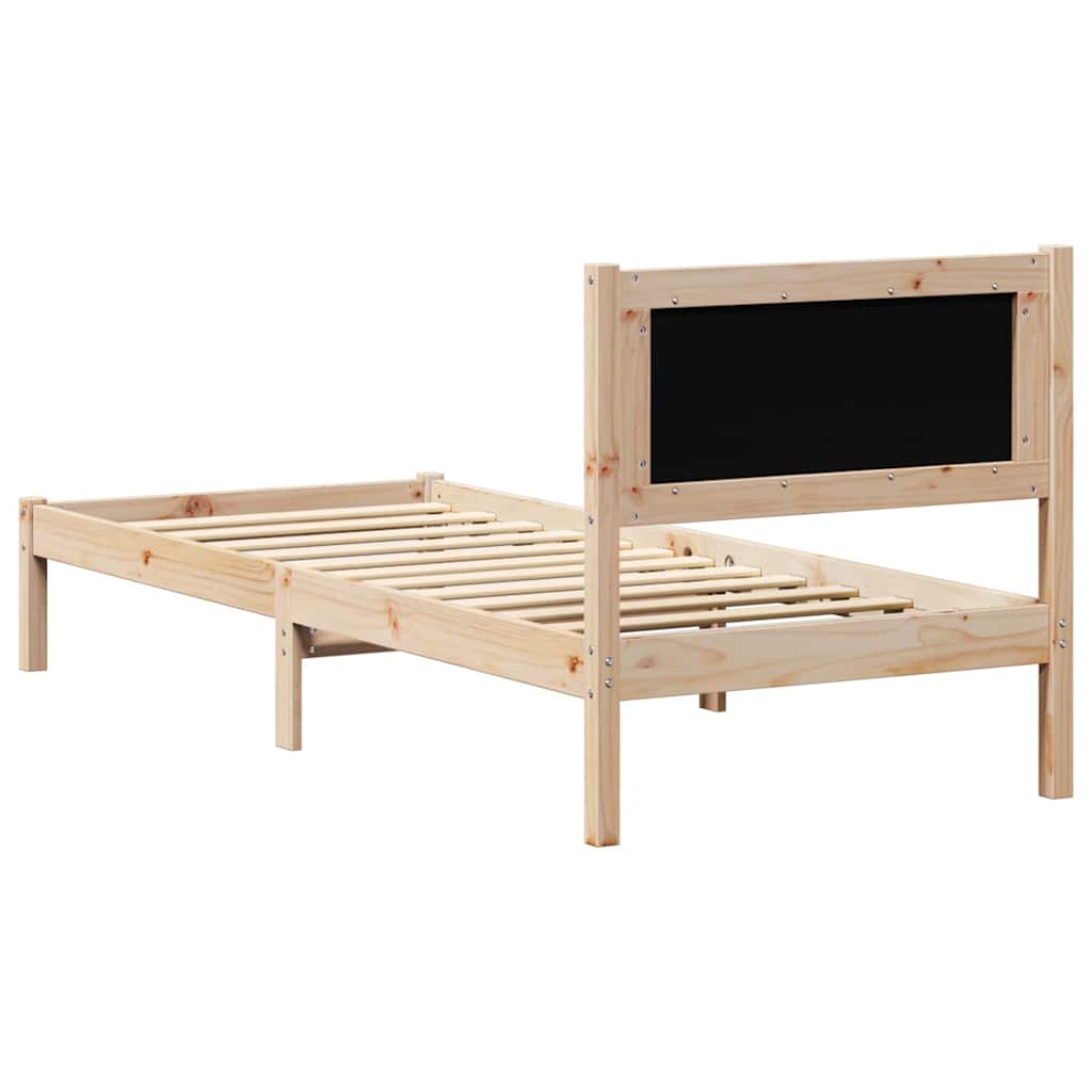 Bettrahmen Dunkelgrau 80 x 200 cm Massives Kiefernholz