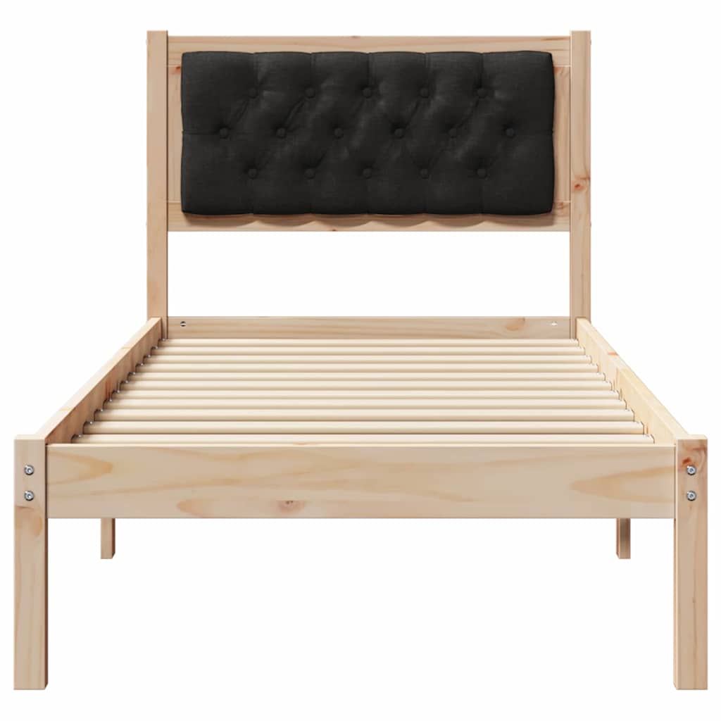 Bettrahmen Schwarz 80 x 200 cm Massives Kiefernholz