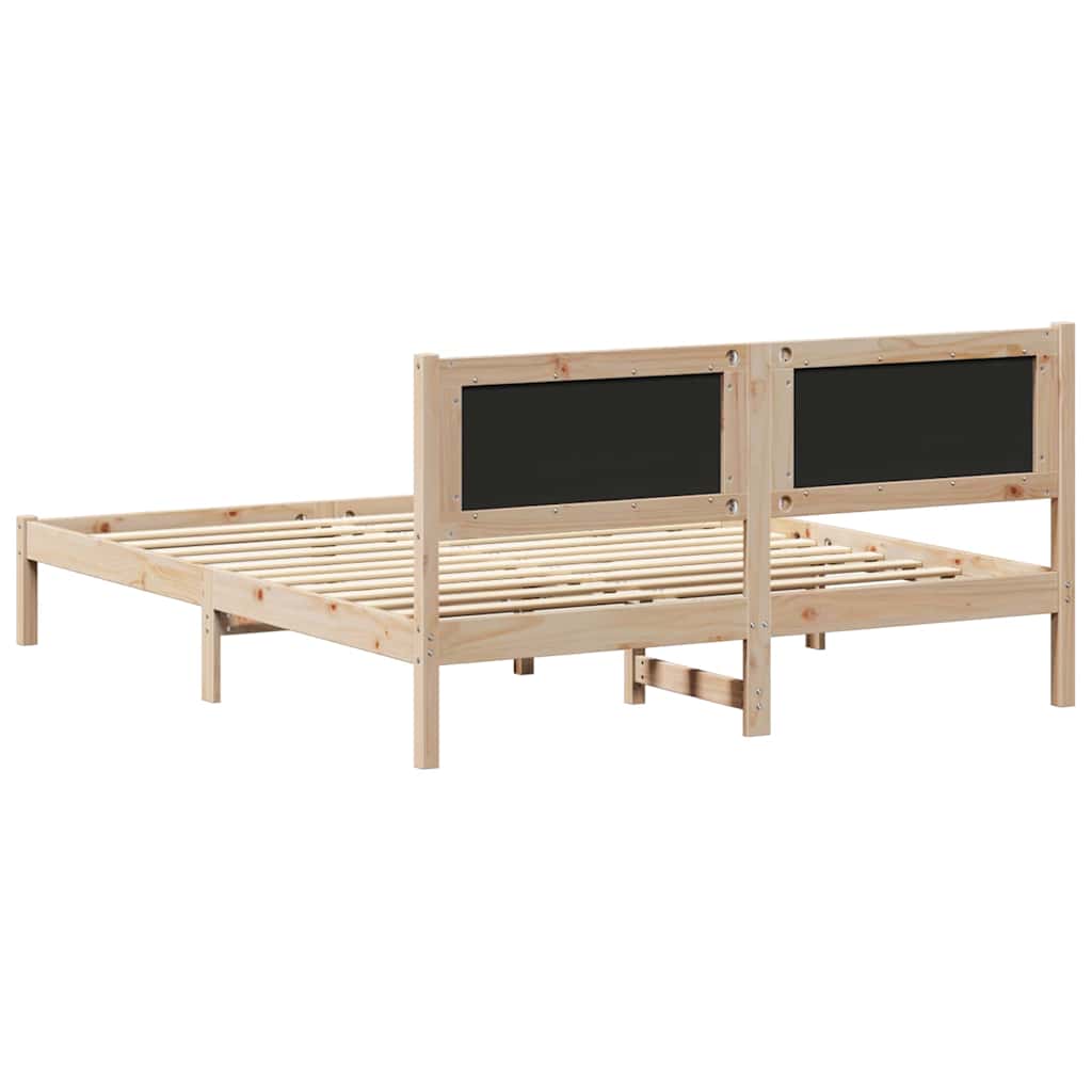 Bettgestell mit gepolstertem Kopfteil Dunkelgrau 160 x 200 cm