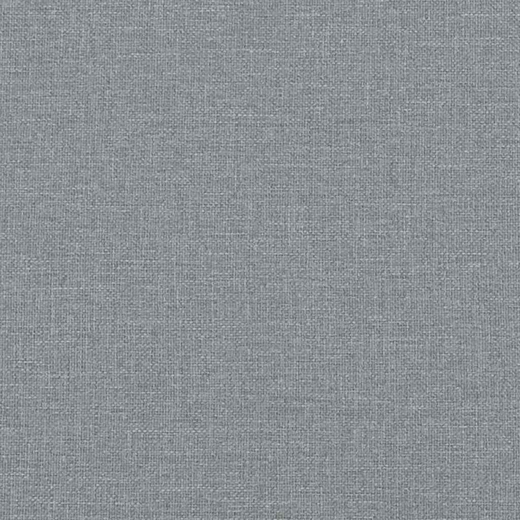 Bettgestell mit gepolstertem Kopfteil Hellgrau 140 x 190 cm