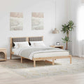 Bettgestell mit gepolstertem Kopfteil Taupe 135 x 190 cm