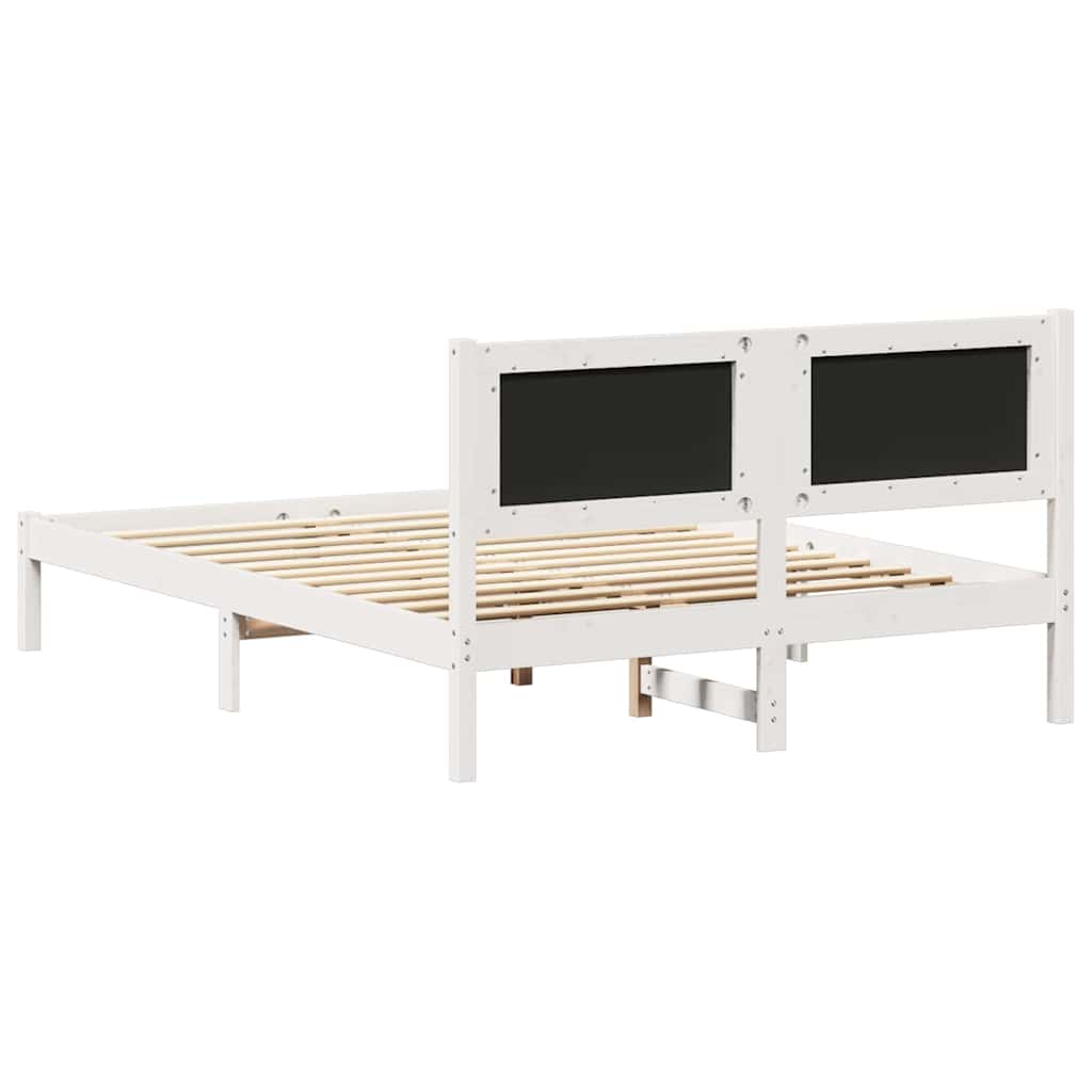 Bettgestell mit gepolstertem Kopfteil Hellgrau 135 x 190 cm