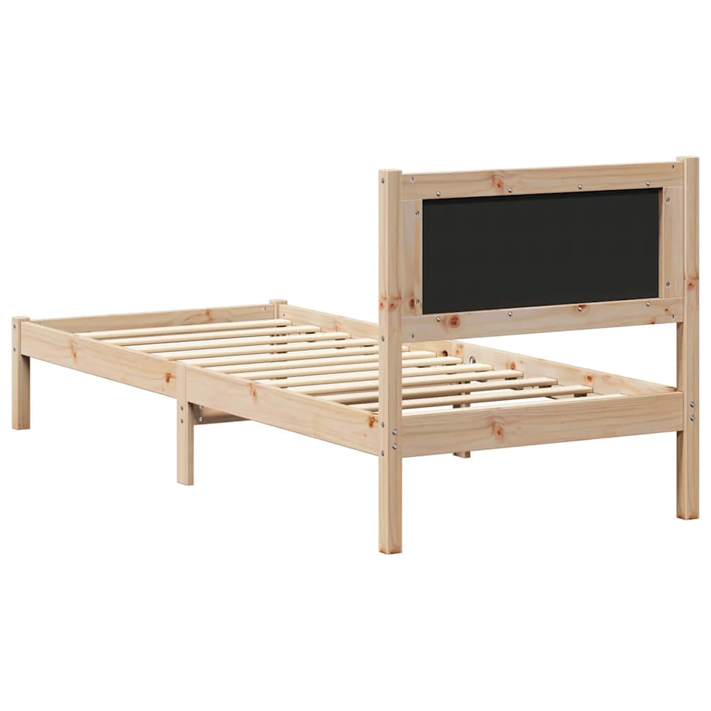 Bettgestell mit gepolstertem Kopfteil Dunkelgrau 80 x 200 cm