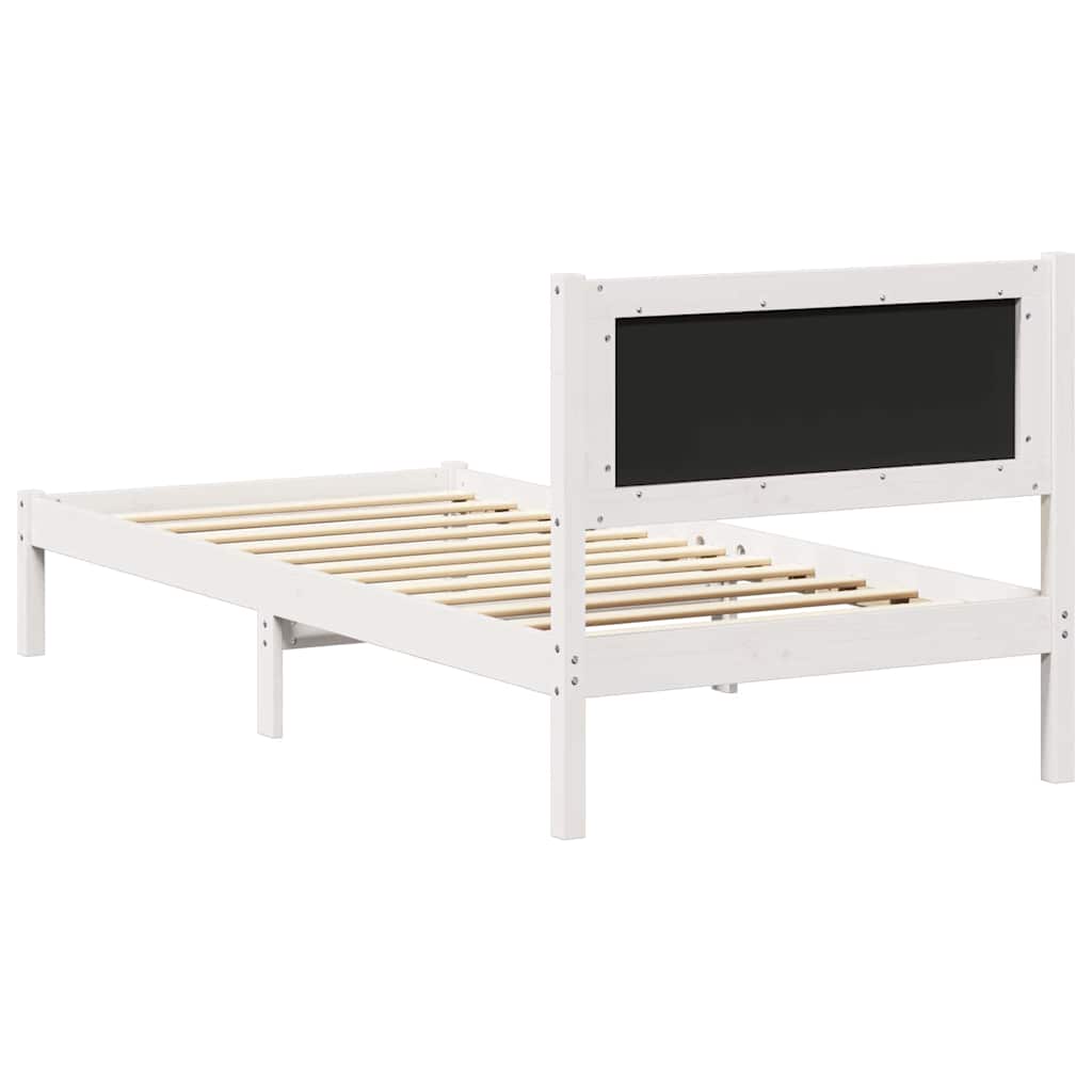 Bettgestell mit gepolstertem Kopfteil Hellgrau 90 x 190 cm