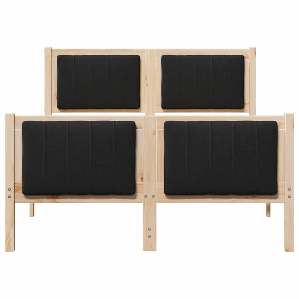 Bettgestell Braun und Schwarz 120 x 190 cm Massivholz Kiefer
