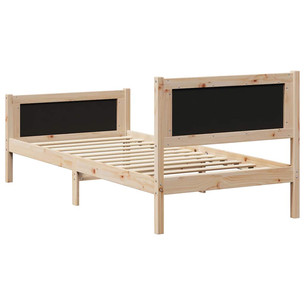 Bettgestell Braun und Schwarz 90 x 190 cm Massivholz Kiefer
