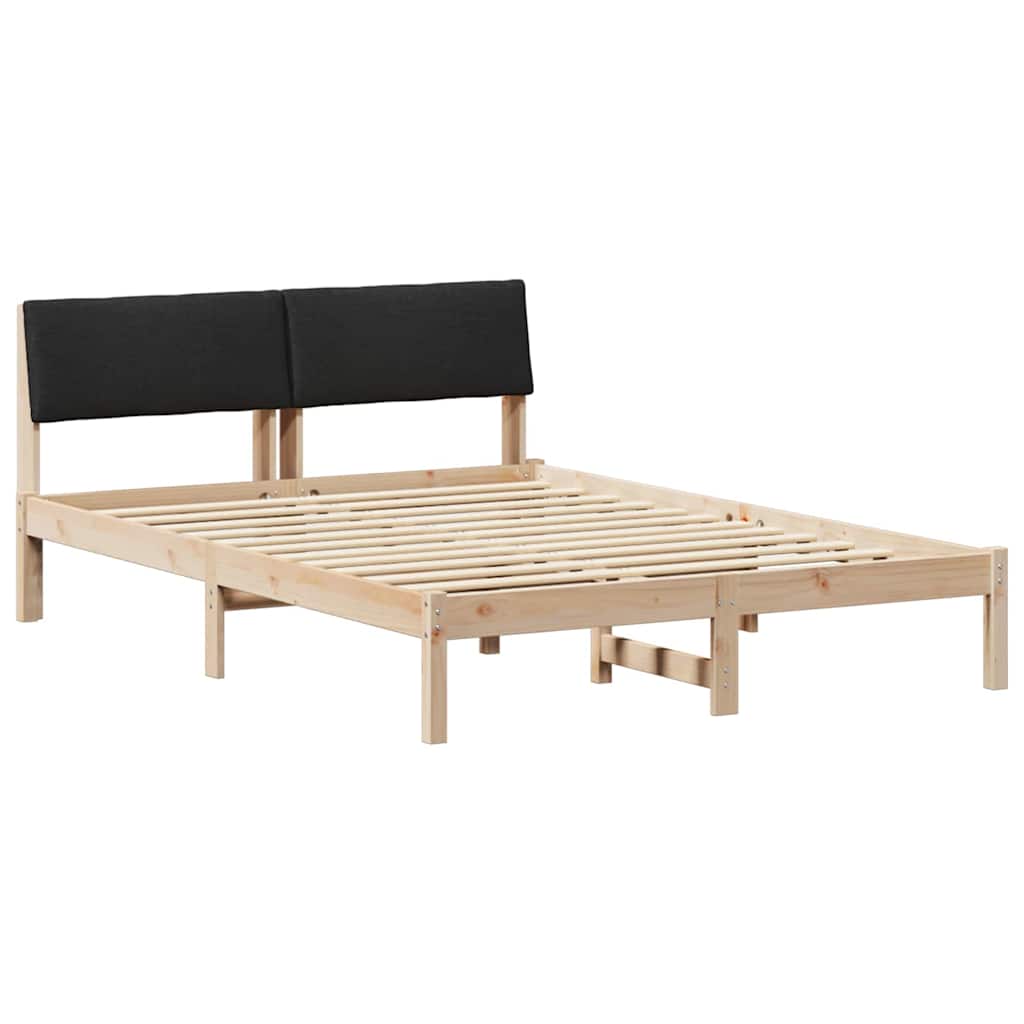 Bettgestell Braun und Schwarz 160 x 200 cm Massivholz Kiefer