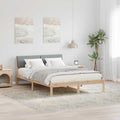 Bettgestell Braun und hellgrau 140 x 200 cm Massivholz Kiefer