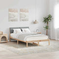 Bettgestell Braun und hellgrau 120 x 200 cm Massivholz Kiefer