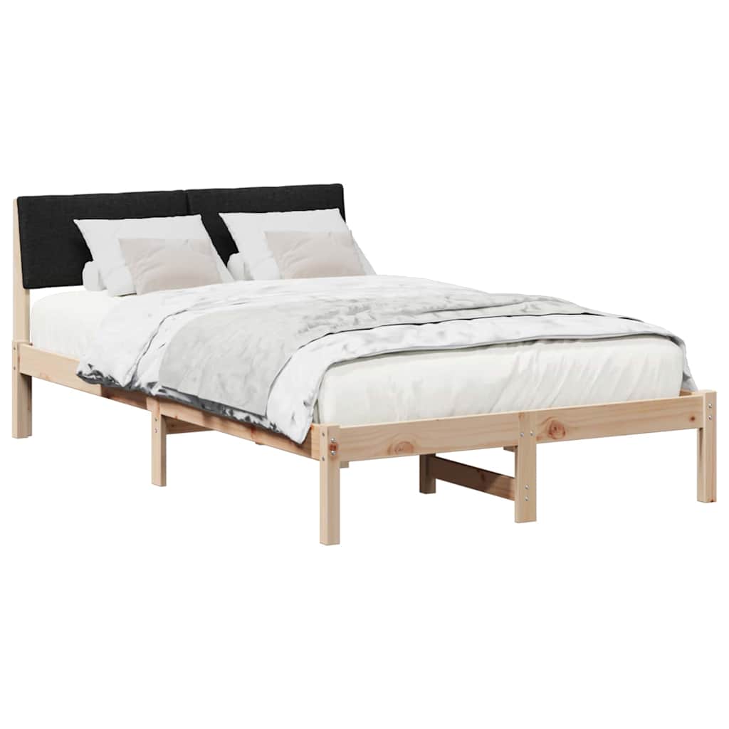 Bettgestell Braun und Schwarz 120 x 200 cm Massivholz Kiefer
