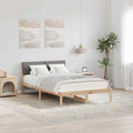 Bettgestell Braun und Taupe 120 x 200 cm Massivholz Kiefer