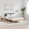 Bettgestell Braun und Dunkelgrau 120 x 190 cm Massivholz Kiefer