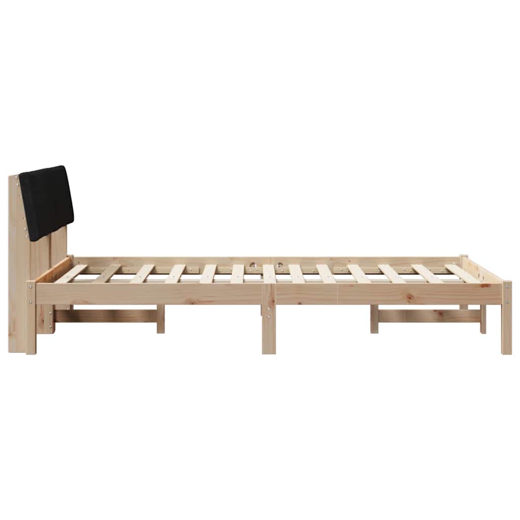 Bettgestell Braun und Schwarz 120 x 190 cm Massivholz Kiefer